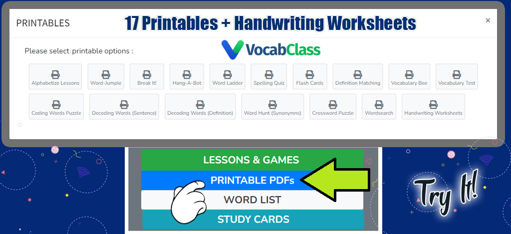 Printable Word Nerd Day Worksheets