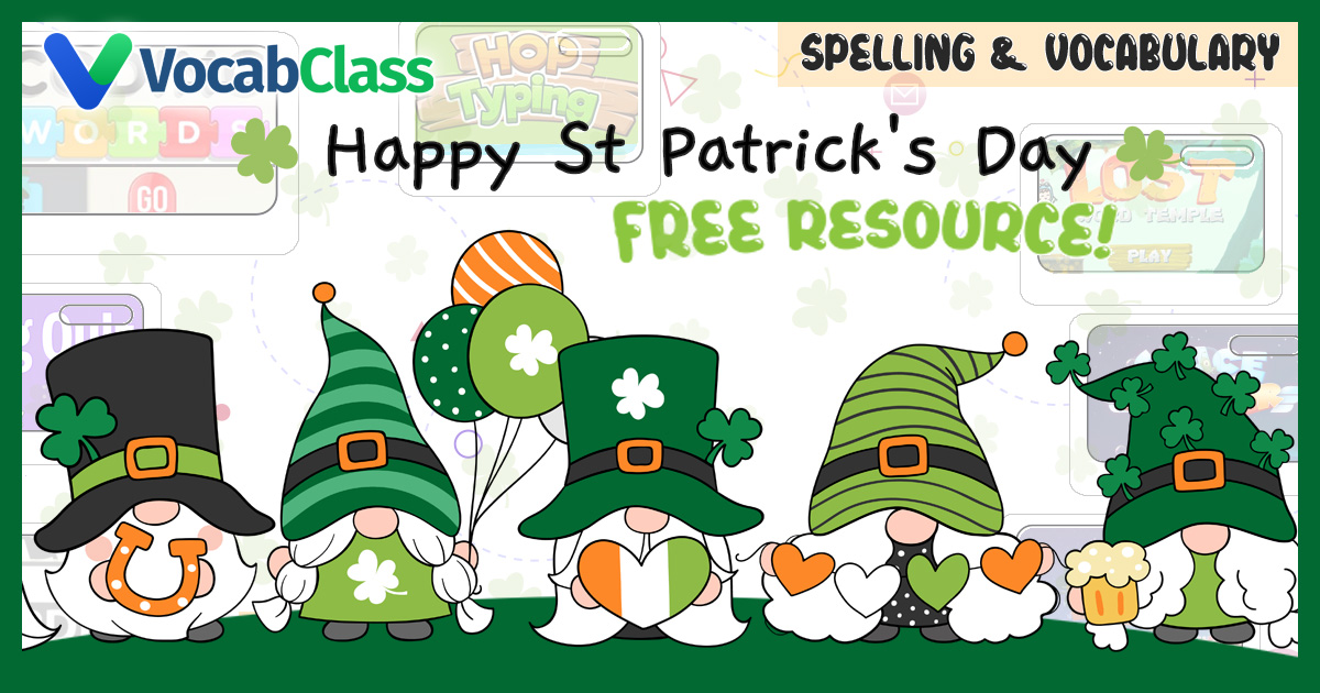St. Patrick's Day word lists